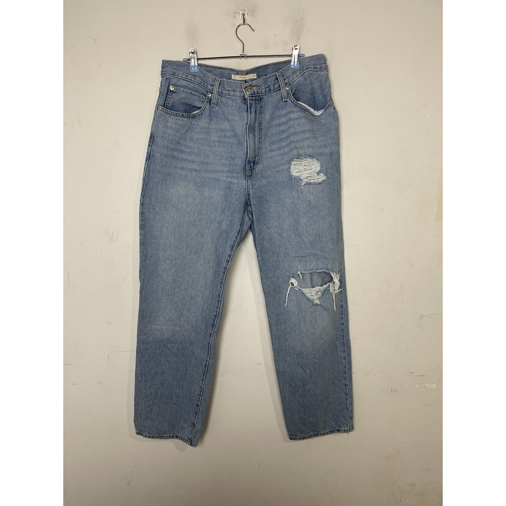 LEVIS Jeans Womens 32x31 Blue '94 BAGGY‎ Mid Rise Straight Loose Distressed